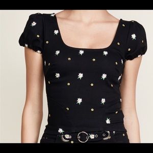 Miaou Kelly Cap Sleeve Top